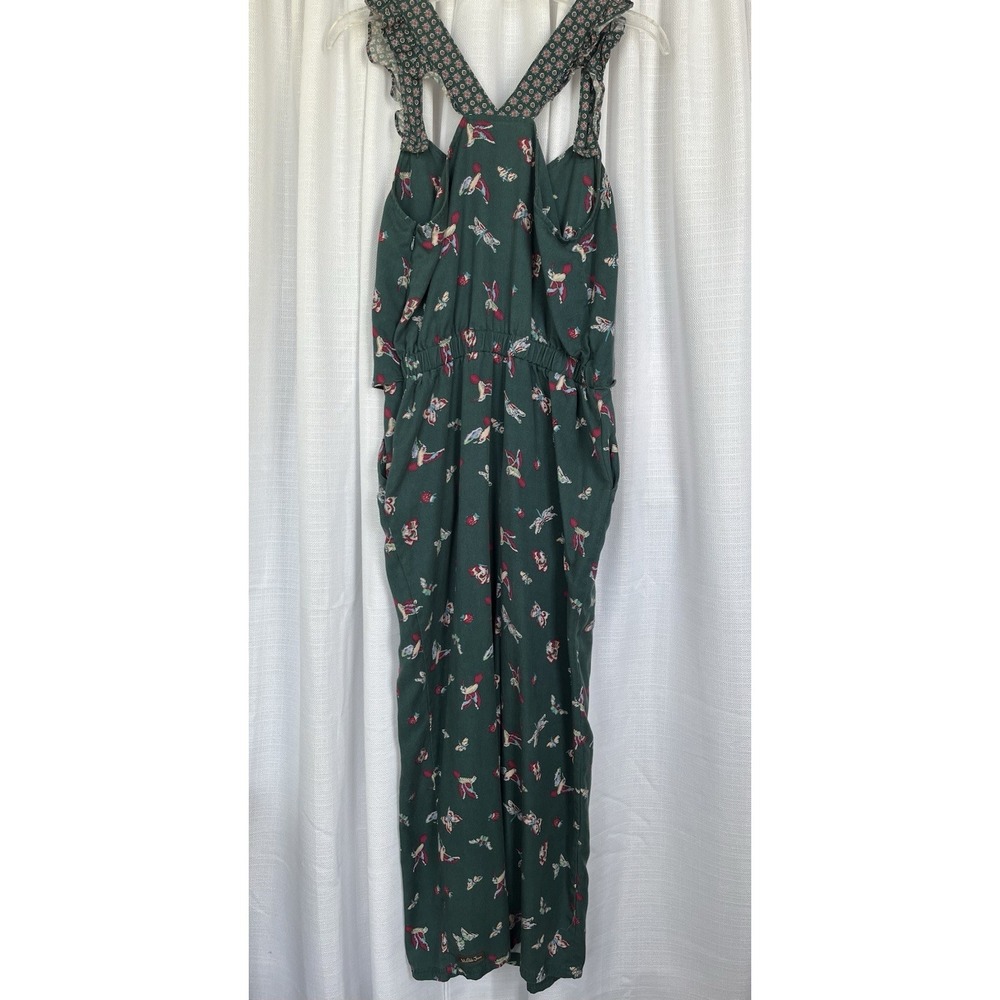 Women's Matilda Jane Evergreen Dream Jumpsuit Romper Tank Green Birds Small - Picture 7 of 11